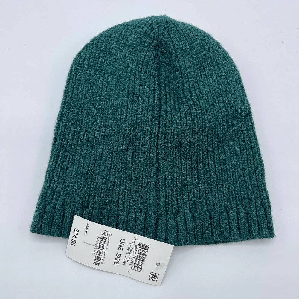 INC International Concepts Gemstone Beanie Forest Green - Picture 3 of 3